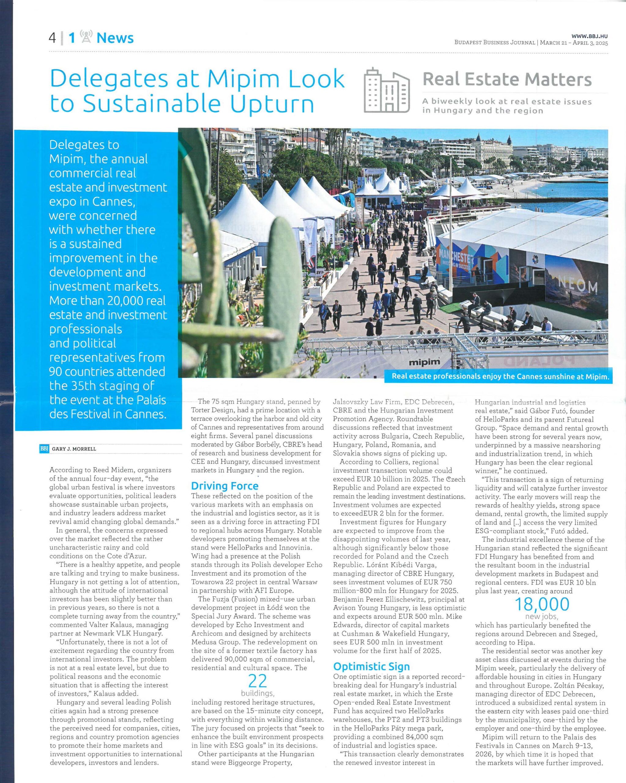 Newmark VLK Hungary - MIPIM