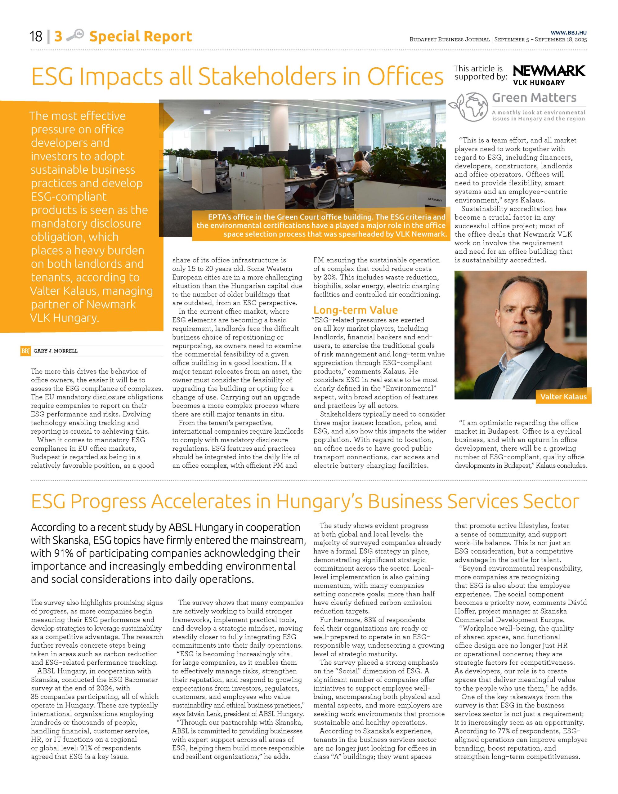 18 BBJ_3315_special_report_v2 BBJ - VLK Newmark ESG Office